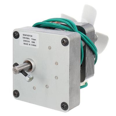 China Easily Cleaned Shaded AC Gear Box Pole Motor For 220-240VAC Barbecue Motor/BBQ Grill Gear Box Motor 1.5RPM for sale