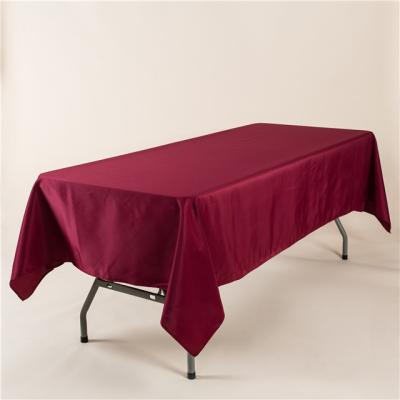 China 3 Sizes Waterproof Wholesale Polyester Solid Single Square Tablecloth 100% For Home And Banquet for sale