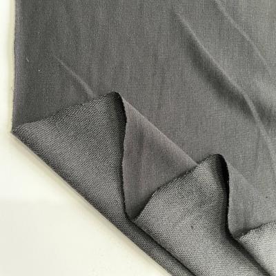 China Black Polyester High Quality Rayon Spandex French Terry Ready Anti Pill Soot For Shipping Clean Up Inventory At A Low Price Stock Fabric for sale