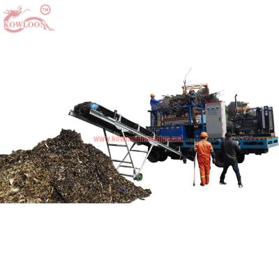 China Shredding Wood Mobile Generator Powered Diesel Wood Chipper Shredder for sale