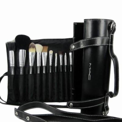 China newly hot sale 16pcs make up brush cosmetics make up brush black color with a role case for sale