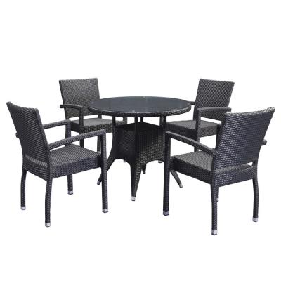 China Lightweight Outdoor Rattan Sets Wicker Garden Table And Chair Patio Furniture for sale