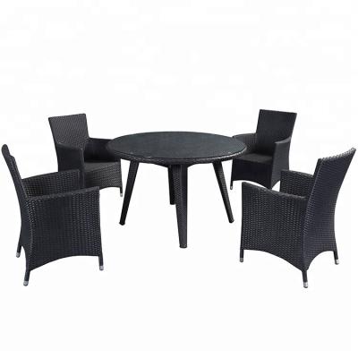 China Cozy Black Patio Around Coffee Table Chair Outdoor Garden Cane Rattan Wicker Furniture for sale