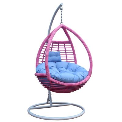 China Modern Patio Garden Hanging Swing Chair Woven Egg Shaped Modern Rope Outdoor Furniture for sale