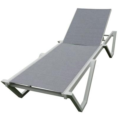 China Contemporary Garden Sunbathing Aluminum Outdoor Bed Poolside Sun Couch Chair Furniture Beach Lounge for sale