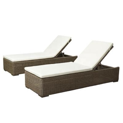 China Contemporary Outdoor Furniture Folding Bed Patio Rattan Sun Sofa Modern Wicker Chair for sale