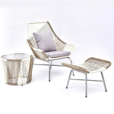 China Minimalist Modern Design Wicker Rattan Garden Furniture Outdoor Leisure Chair for sale