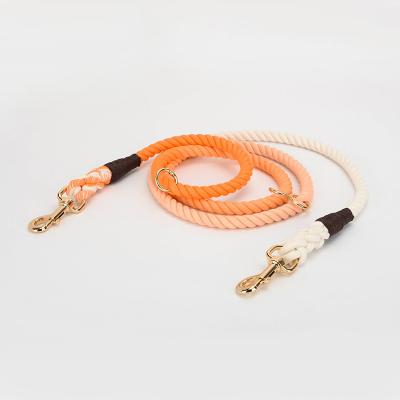 China Personalized Organic Soft Multifunctional Dog Leash Long Rope Ombre 100% Cotton Cotton Running Pulser for sale