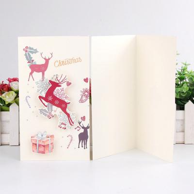 China Europe Best Wishes Greeting Card Handmade Paper Folding High Quality Card for Christmas for sale