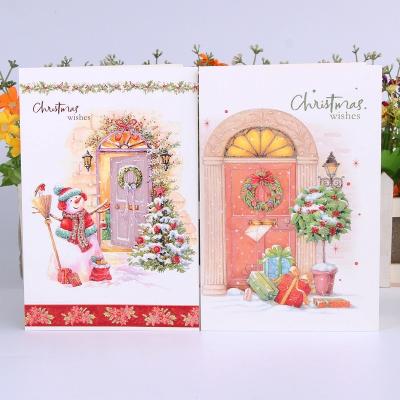 China Elegant Europe Shape Customized Blank Christmas Greeting Cards New Year Wishes for sale