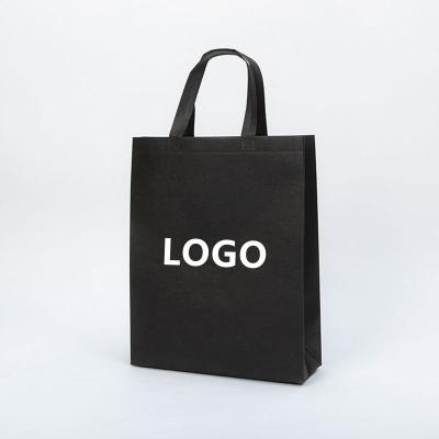 China Reusable Waterproof Grocery Bag Recycled Non Woven Tote Bags With Handle For Party Gift Grocery Shop Custom Logo Printed for sale