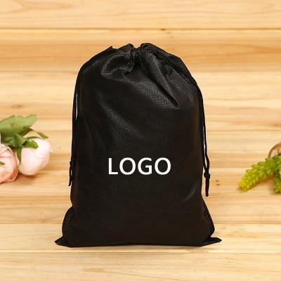 China Modern Wholesale Reusable Custom Logo Drawstring Non Woven Bag Laundry Shoe Storage Bags Dust Shoe Clothes Hat Storage Package for sale