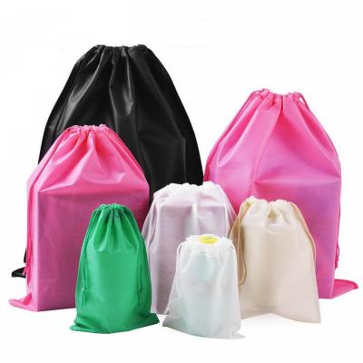 China Environmental Friendly And Reusable Innovative Product Multicolor Nonwoven Drawstring Bag Custom Logo Drawstring Bag for sale