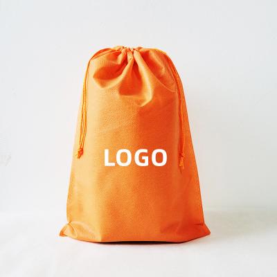 China Custom Logo Printing Folding Dirty Clothes Drawstring Bag Shoes Pouch Durable Nonwoven Reusable Storage Bag Travel Storage Organizer for sale