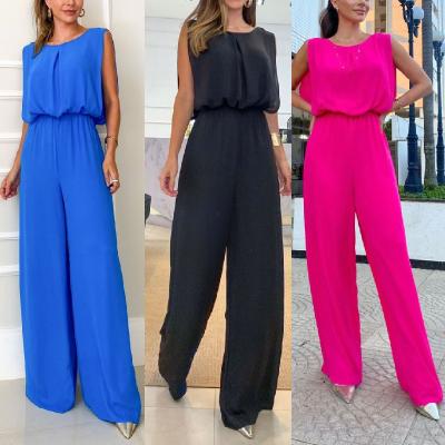 China Hippies Border Women Street Breathable Collage Waist Solid Color Backless Elastic Casual Overalls for sale