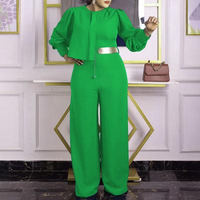 China European and American women's fashion breathable long-sleeved casual wide-leg plus size foreign trade overalls for sale