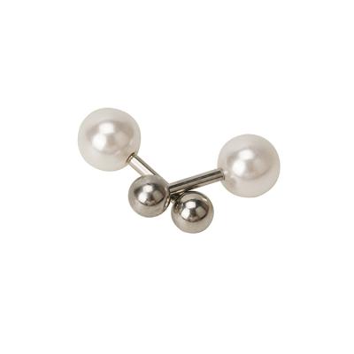 China TRENDY Body Piercing Jewelry Piercing Barbell Industrial Barbell Piercing With Pearl Ball for sale