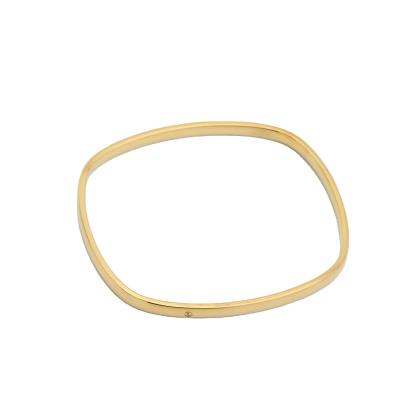 China Best Price China Manufacture Quality Daily/Single Square Gold Bangle Stainless Steel Bracelets for sale