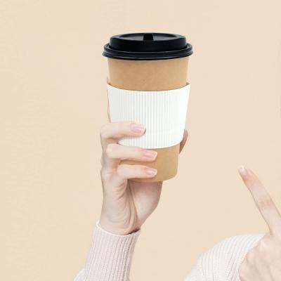 China Custom Color Logo Disposable Paper Beverage Packaging Containers Disposable Degradable Paper Cups With Lids To Go for sale