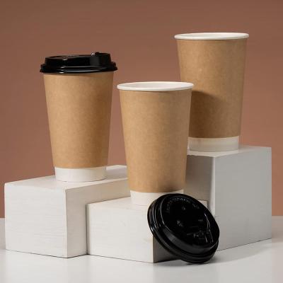 China Wholesale 8oz 10oz 12oz 16oz Kraft Disposable Wallpaper Cups Printing Paper Disposable Custom Hot Coffee Cups for sale