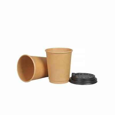 China High End Factory Price Wholesale Disposable Customized Logo Printing Hot Coffee Tea Packaging Paper Cups With Lids for sale