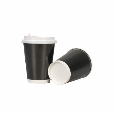 China 8oz 9oz 10oz 12oz 16oz Disposable Insulated Leakproof Double Layer Walled Paper Cup With Logo Customized for sale