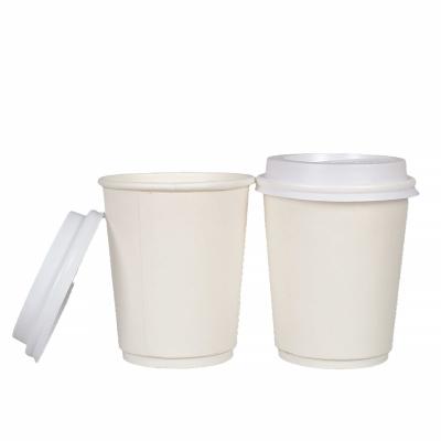 China Disposable Logo Printed Double Wall 8-22oz Clean High End Insulated Customized Hot Paper Cup With Lids for sale