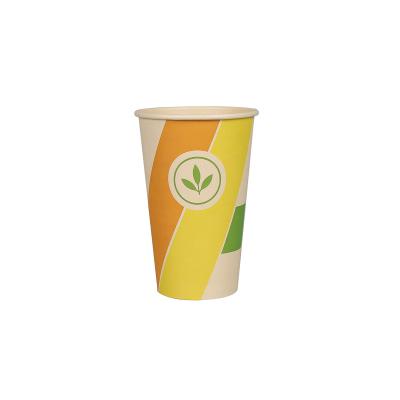 China 16oz Custom Large Wall Disposable Paper Cup Double Sided Disposable Paper Coffee Cup for sale