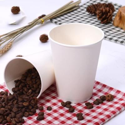 China Wholesale Disposable Take Away Custom Logo Printing Disposable Coffee Single Wall Hot Paper Cup 2.5-20oz for sale