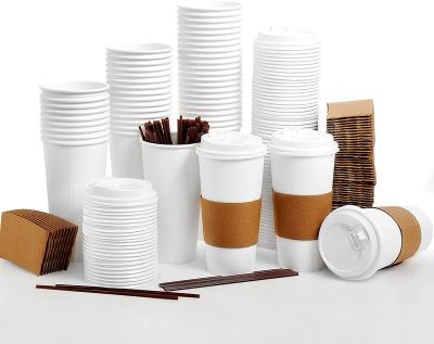 China Custom Wholesale Clean Disposable Logo Printing Disposable Coffee Single Wall Hot Paper Cup 2.5-20oz for sale