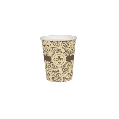 China Wholesale Disposable Logo Printed Disposable Paper Coffee Cups Party Paper Cups for sale