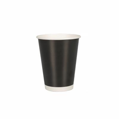 China 12oz Private Labeling Disposable Double Layer Customizable Disposable Paper Cups for sale