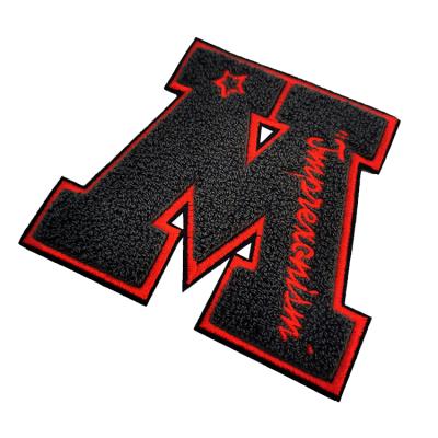 China Letterman Viable Custom Patch Chenille Embroidery Patch For Clothing Jacket for sale