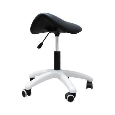 China Factory Direct PU Leather Traditional Adjustable Saddle Stool Rolling Chairs With Wheels For Medical Massage Salon Spa for sale