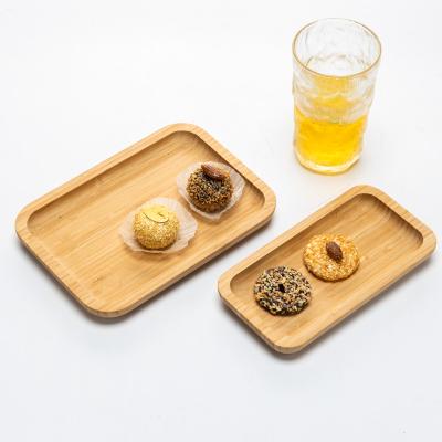 China Mordern Logo Custom Made Eco-Friendly Breakfast Serving Food Grade Natural Bamboo Wood Tray for sale