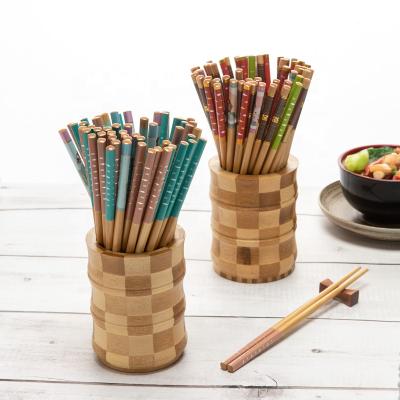 China Factory Wholesale Custom Reusable Eco-Friendly Bamboo Wooden Chopsticks Viable For Home Use for sale