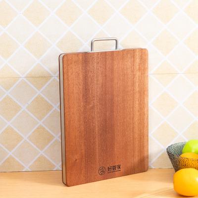 China Solid wooden fruit caseboard kitchen cutting board ebony sapele viable whole wood chopping board sticky board for sale