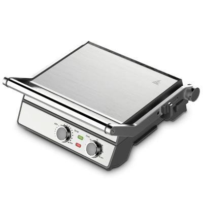 China Household Stainless Steel Steak Griddles Newly Stick Non Stick Electric Sandwich Grill Panini Maker for sale