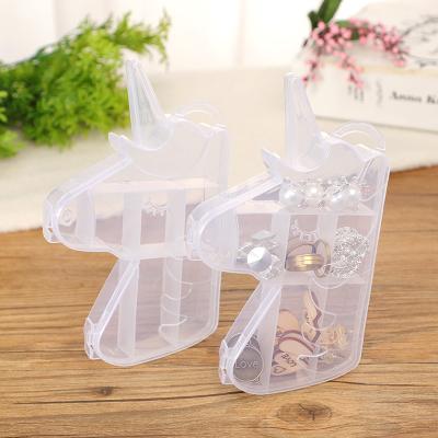 China Recyclable Cheap Plastic Plastic Unicorn Pointed Head Favors Container Pointed Unicorn Container for sale