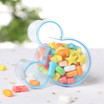 China Recyclable Cheap Plastic Mouse Head Plastic Favors Container 3D Pointed Mickey Head Container for sale