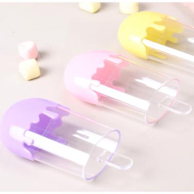 China Recyclable Plastic Popsicle Boxes Recyclable Plastic Popsicle Boxes Candy Container Ice Cream Cone Favor Box 11cm for sale