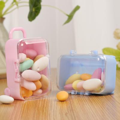 China Plastic Box 7.5cm Recyclable Plastic Spiked Trolley Case Candy Container Candy Box Trolley Box Favor Box for sale