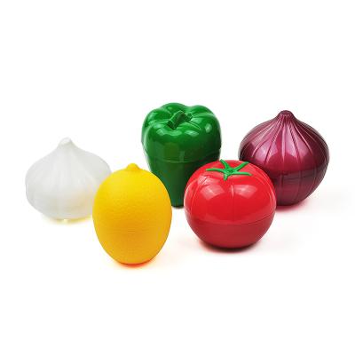 China Recyclable Plastic Vegetable Shape Food Savers Box Reusable Food Storage Box Kitchen Fruit Package Refrigerator Fresh-keeping Food Grade for sale