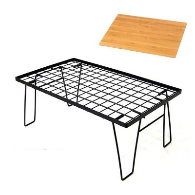 Κίνα Modern Barbecue Iron Table Grill Lightweight Bamboo Camp Desk Folding Table προς πώληση