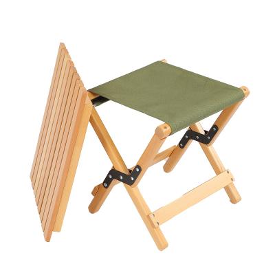 China Luyuan Natural Green Color Fabric Stool Folding Easy Carry Lightweight Stool For Camping Can Be Taken Easy. for sale