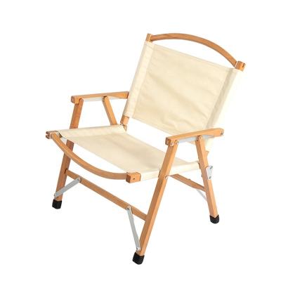 Chine Lightweight Luyuan With Fabric Color Natural Wood Kermit Chair For Hiking /Camping/Travel Popular Wood Folding Chair For Fishing à vendre