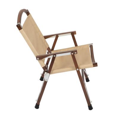 China Luyuan Black Walnut Color Light Beech Wood Chair For Camping Foldable Chair That's Easy To Disassemble For Fishing Chair for sale