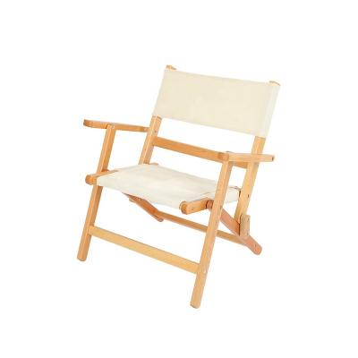 China Lightweight Cream Color Natural Beech Fabric Color Wood Luyuan Chairs For Camping/Hiking/Holiday for sale