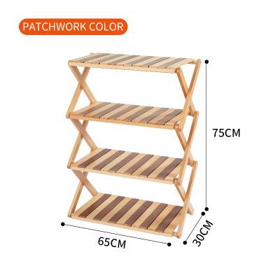 Κίνα Luyuan Four-Layer Lightweight Shelf Natural Color Two Color And Walnut Color For Rising/Camping/Travel Storage Shelf προς πώληση