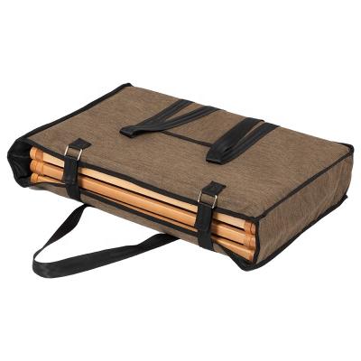 中国 Four-Layer Lightweight Natural Wood Shelf Color Luyuan Foldable Storage with Portable Storage Bag for Item Placement for Camping 販売のため